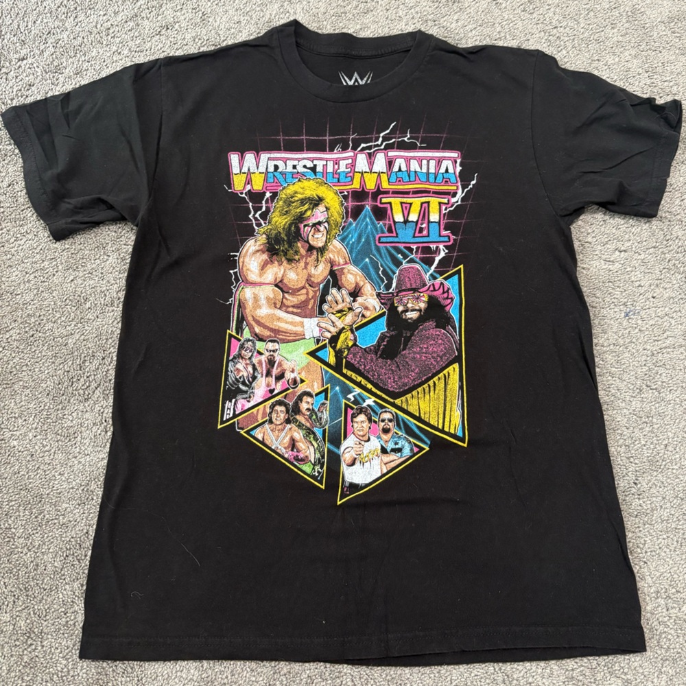 Wrestlemania VI 7 WWE WWF Men’s T-Shirt Size M Worn 2x